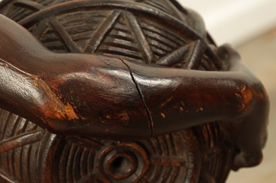 Lot 1109 - A 19TH CENTURY CONTINENTAL CARVED WOOD FIGURE OF BLACK FOREST TYPE