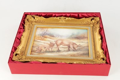 Lot 26 - A MODERN BRONTE PORCELAIN RECTANGULAR CERAMIC PLAQUE