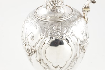 Lot 188 - A LARGE FINE VICTORIAN EMBOSSED SILVER EWER
