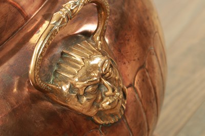 Lot 1365 - A LARGE 19TH CENTURY REGENCY STYLE COPPER JARDINIERE
