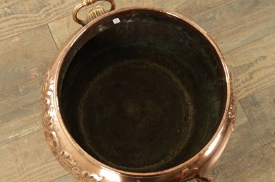 Lot 1365 - A LARGE 19TH CENTURY REGENCY STYLE COPPER JARDINIERE