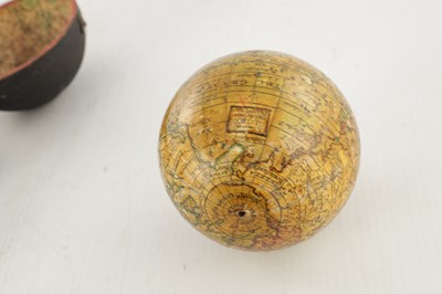 Lot 1771 - A GEORGE III TERRESTRIAL POCKET GLOBE WITH SHAGREEN OUTER CASE