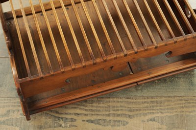 Lot 1311 - A LATE GEORGIAN MAHOGANY PLATE RACK