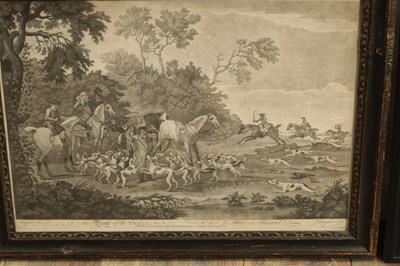 Lot 973 - A SET OF FOUR 18TH CENTURY MONOCHROME EQUESTRIAN PRINTS
