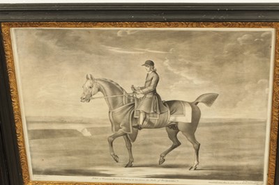 Lot 973 - A SET OF FOUR 18TH CENTURY MONOCHROME EQUESTRIAN PRINTS