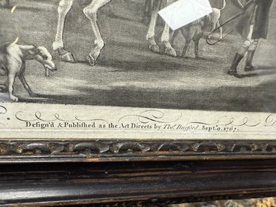 Lot 973 - A SET OF FOUR 18TH CENTURY MONOCHROME EQUESTRIAN PRINTS
