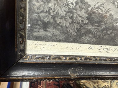 Lot 973 - A SET OF FOUR 18TH CENTURY MONOCHROME EQUESTRIAN PRINTS