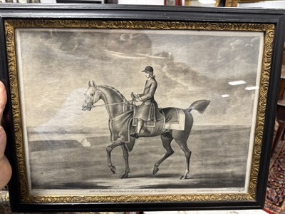 Lot 973 - A SET OF FOUR 18TH CENTURY MONOCHROME EQUESTRIAN PRINTS
