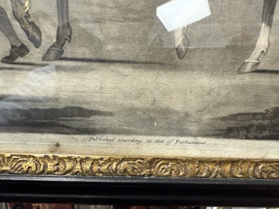 Lot 973 - A SET OF FOUR 18TH CENTURY MONOCHROME EQUESTRIAN PRINTS