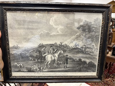 Lot 973 - A SET OF FOUR 18TH CENTURY MONOCHROME EQUESTRIAN PRINTS
