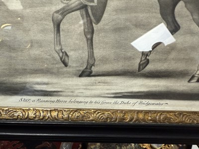 Lot 973 - A SET OF FOUR 18TH CENTURY MONOCHROME EQUESTRIAN PRINTS