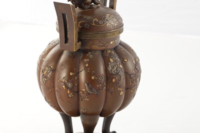 Lot 211 - A JAPANESE MEIJI PERIOD BRONZE AND MIXED METAL KORO