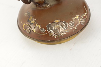 Lot 211 - A JAPANESE MEIJI PERIOD BRONZE AND MIXED METAL KORO