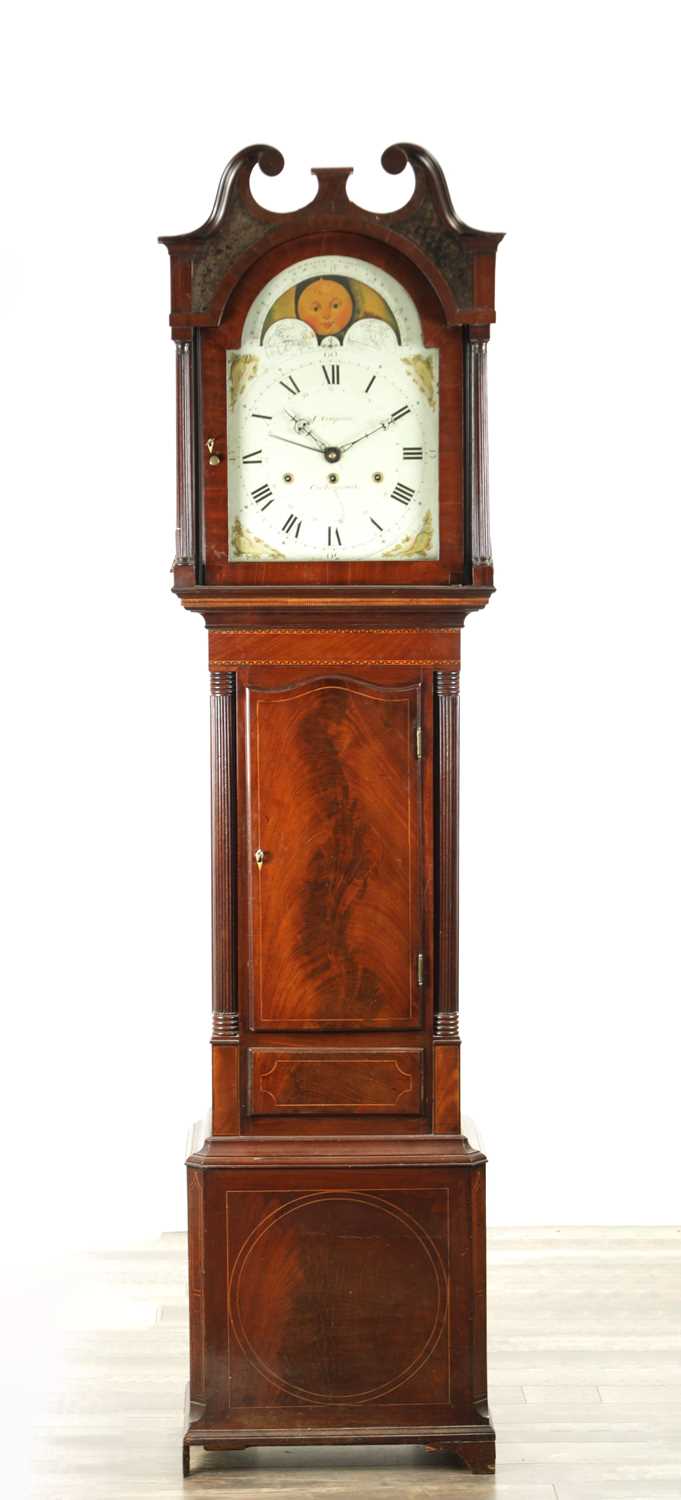 Lot 1647 - A. SIMPSON, COCKERMOUTH. A GEORGE III MUSICAL EIGHT-DAY MAHOGANY LONGCASE CLOCK