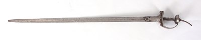 Lot 210 - AN INDIAN FIRANGI SWORD with double fuller...