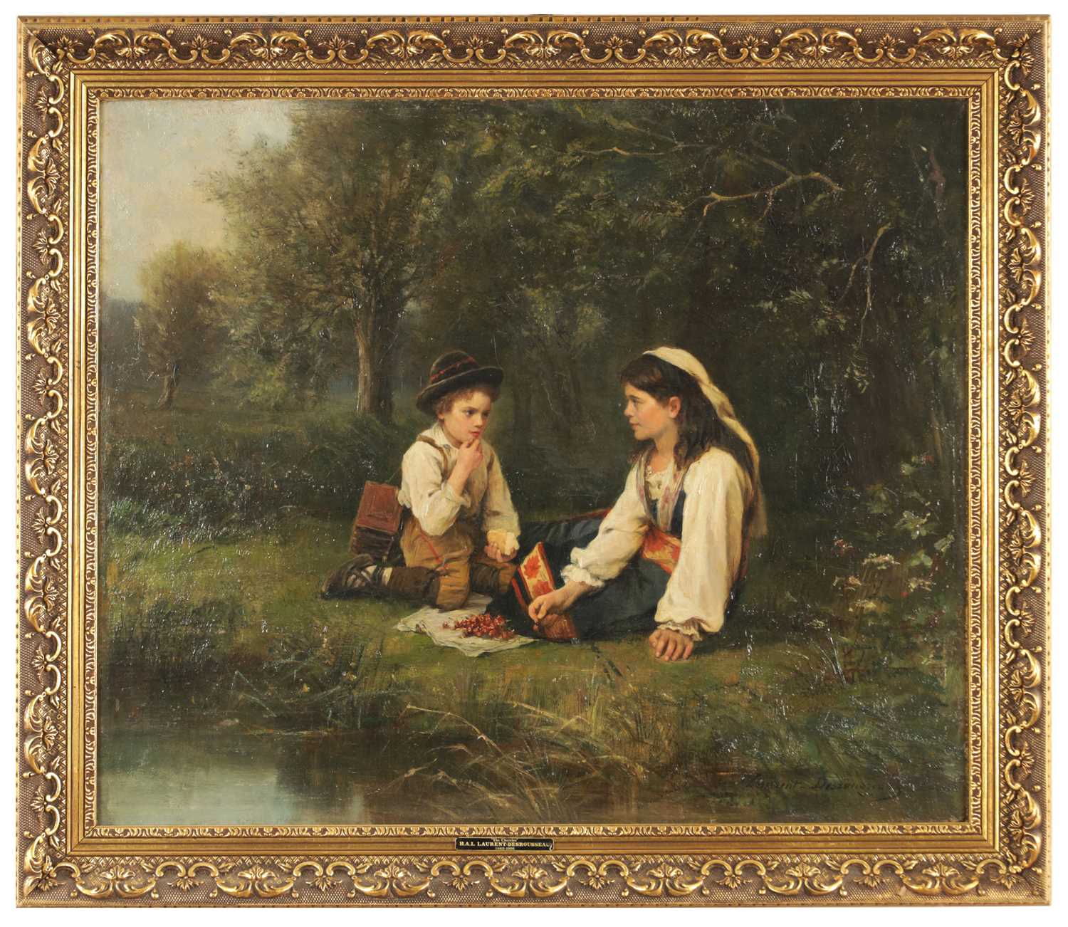 Lot 1050 - HENRI ALPHONSE LAURENT-DESROUSSEAUX (1862-1906) OIL ON CANVAS