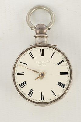 Lot 1442 - J. JENKINSON, RETFORD. A SILVER PAIR CASED POCKET WATCH
