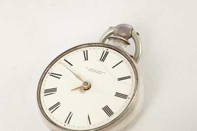 Lot 1442 - J. JENKINSON, RETFORD. A SILVER PAIR CASED POCKET WATCH