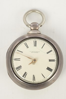 Lot 1442 - J. JENKINSON, RETFORD. A SILVER PAIR CASED POCKET WATCH
