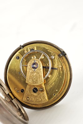 Lot 1434 - A SILVER PAIR CASED FUSEE POCKET WATCH