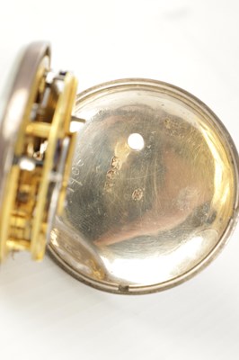 Lot 1434 - A SILVER PAIR CASED FUSEE POCKET WATCH