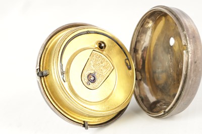 Lot 1434 - A SILVER PAIR CASED FUSEE POCKET WATCH