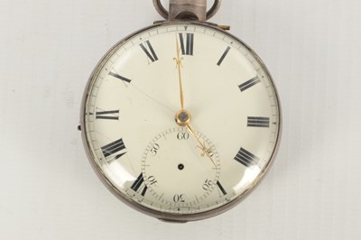 Lot 1434 - A SILVER PAIR CASED FUSEE POCKET WATCH
