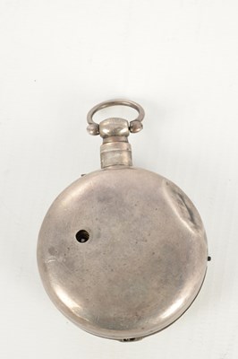 Lot 1434 - A SILVER PAIR CASED FUSEE POCKET WATCH