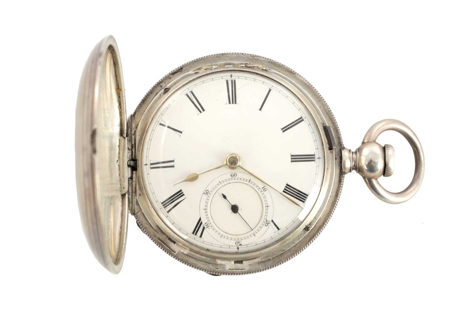 Lot 1429 - JOHN JOHNSON, LIVERPOOL. A SILVER CASED FUSEE POCKET WATCH