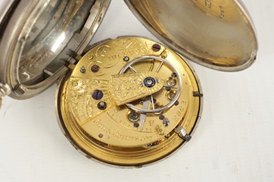 Lot 1429 - JOHN JOHNSON, LIVERPOOL. A SILVER CASED FUSEE POCKET WATCH
