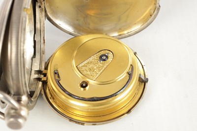 Lot 1429 - JOHN JOHNSON, LIVERPOOL. A SILVER CASED FUSEE POCKET WATCH