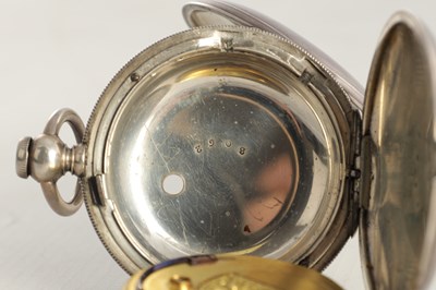 Lot 1429 - JOHN JOHNSON, LIVERPOOL. A SILVER CASED FUSEE POCKET WATCH