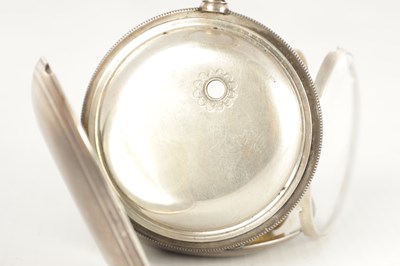 Lot 1429 - JOHN JOHNSON, LIVERPOOL. A SILVER CASED FUSEE POCKET WATCH
