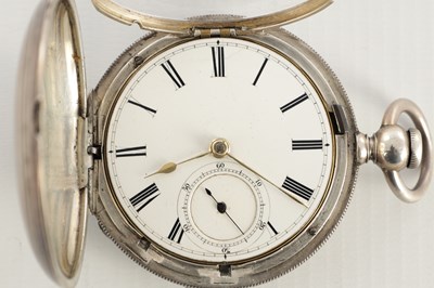 Lot 1429 - JOHN JOHNSON, LIVERPOOL. A SILVER CASED FUSEE POCKET WATCH