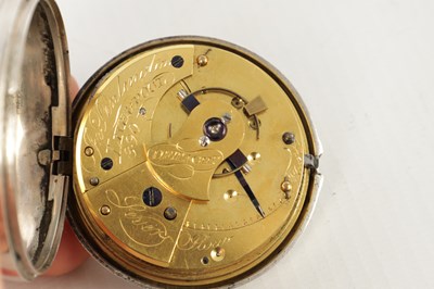 Lot 1392 - JOHN PENLINGTON, LIVERPOOL. A SILVER CASED FUSEE POCKET WATCH