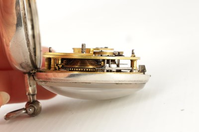 Lot 1392 - JOHN PENLINGTON, LIVERPOOL. A SILVER CASED FUSEE POCKET WATCH