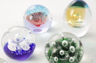 Lot 21 - A COLLECTION OF FIFTEEN GLASS PAPERWEIGHTS SOME STAMPED CAITHNESS SCOTLAND