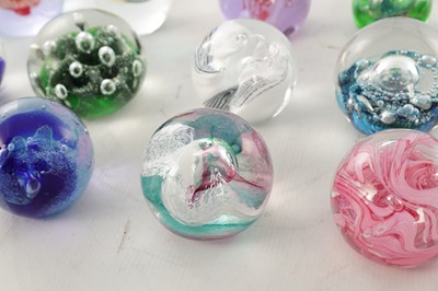 Lot 21 - A COLLECTION OF FIFTEEN GLASS PAPERWEIGHTS SOME STAMPED CAITHNESS SCOTLAND