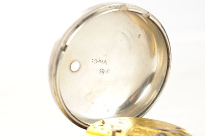 Lot 1457 - ROBERT PERRY, LINVERPOOL. A SILVER PAIR CASED POCKET WATCH