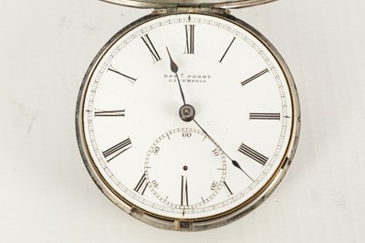 Lot 1457 - ROBERT PERRY, LINVERPOOL. A SILVER PAIR CASED POCKET WATCH