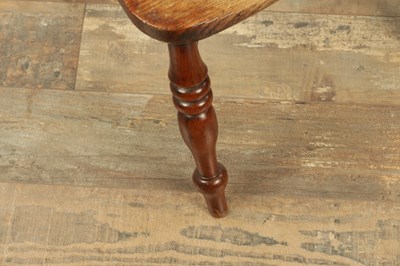 Lot 1366 - A 19TH CENTURY YEW WOOD CHILDS WINDSOR CHAIR
