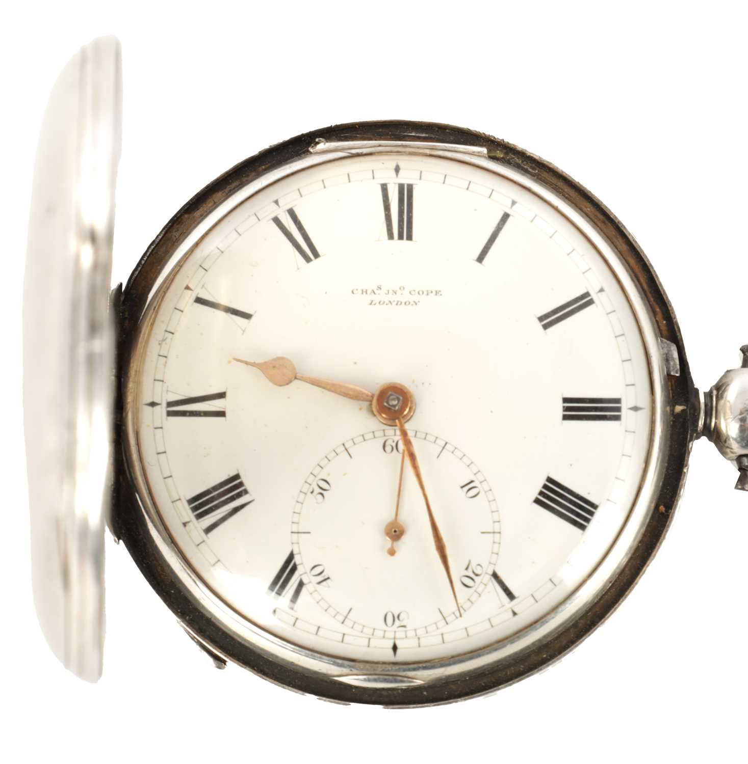 Lot 1431 - CHARLES JOHN COPE, LONDON. A SILVER CASED FUSEE POCKET WATCH