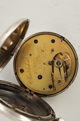 Lot 1431 - CHARLES JOHN COPE, LONDON. A SILVER CASED FUSEE POCKET WATCH