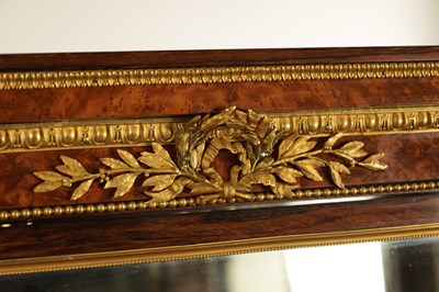 Lot 1352 - GUILLAUME GROHE. (1808-1885) A FINE 19TH CENTURY FRENCH ORMOLU MOUNTED ROSEWOOD AND AMBOYNA SECRETAIRE DISPLAY CABINET
