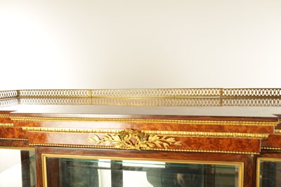 Lot 1352 - GUILLAUME GROHE. (1808-1885) A FINE 19TH CENTURY FRENCH ORMOLU MOUNTED ROSEWOOD AND AMBOYNA SECRETAIRE DISPLAY CABINET