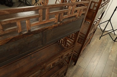 Lot 320 - A PAIR OF CHINESE HARDWOOD DISPLAY CABINETS
