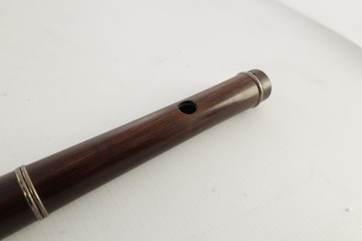 Lot 705 - AN EARLY 19TH CENTURY CHARLES NICHOLSON 'IMPROVED' COCUS WOOD FLUTE BY THOMAS PROWSE