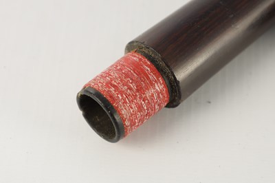 Lot 705 - AN EARLY 19TH CENTURY CHARLES NICHOLSON 'IMPROVED' COCUS WOOD FLUTE BY THOMAS PROWSE