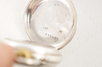 Lot 1406 - A SILVER CASED OPEN FACED CHRONOGRAPH POCKET WATCH