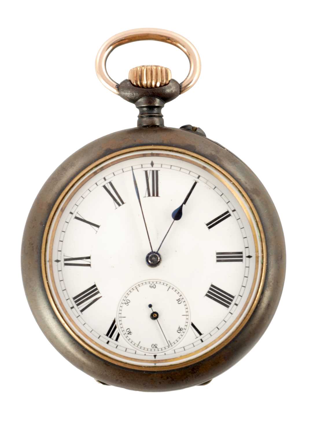 Lot 1416 - A LATE 19TH CENTURY POCKET WATCH WITH CALENDAR DIAL ON REVERSE